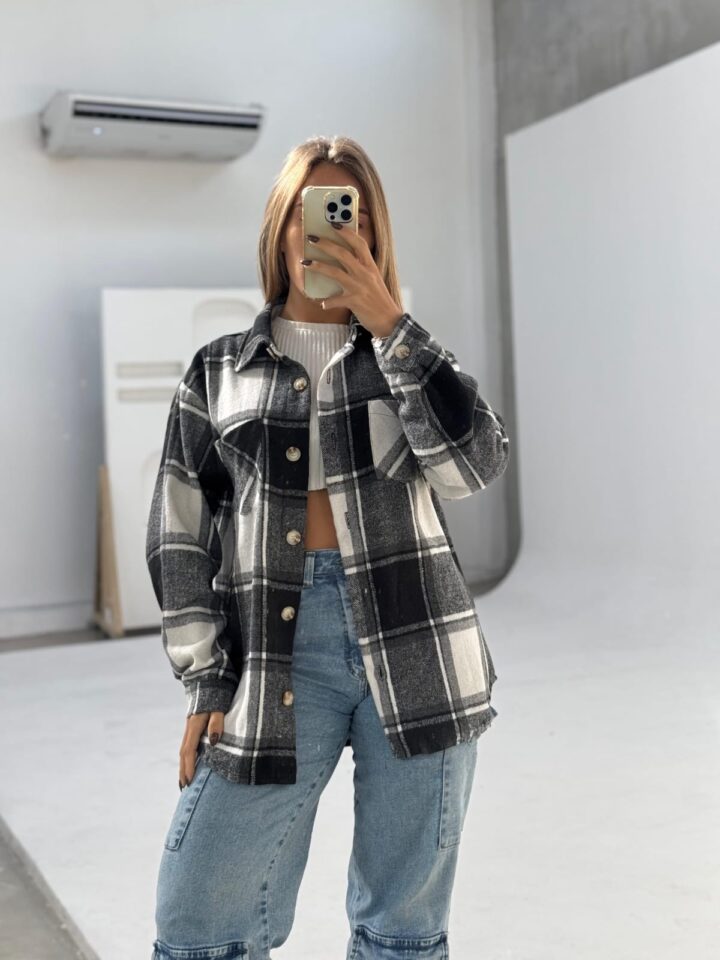 CAMISA DE PAÑO NEGRO