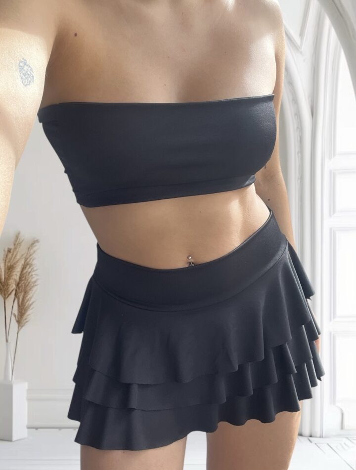 POLLERA MILAN NEGRO - Imagen 2