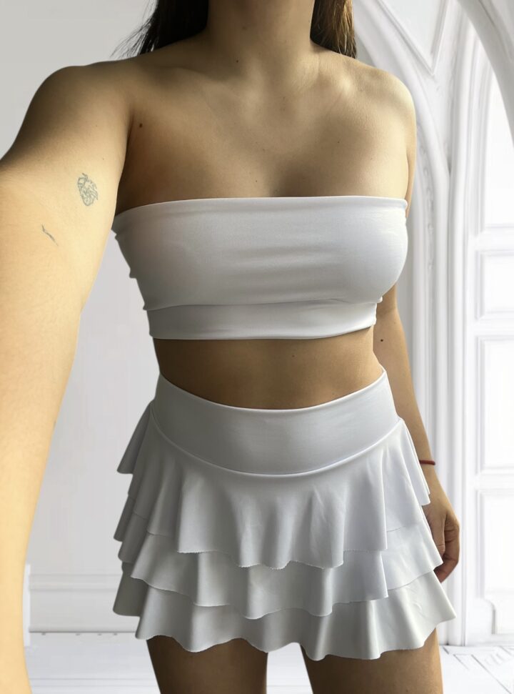 POLLERA MILAN BLANCO - Imagen 2