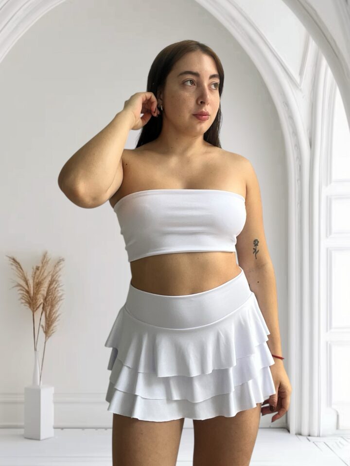 POLLERA MILAN BLANCO