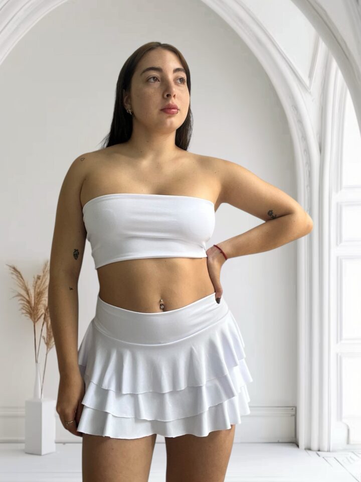 POLLERA MILAN BLANCO - Imagen 3